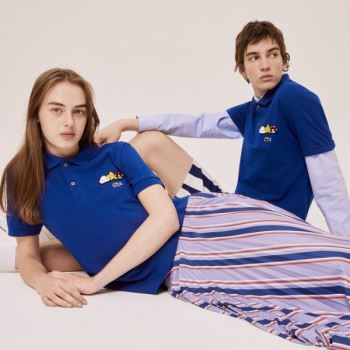 Lacoste Lacoste x FriendsWithYou Design Classic Fit Polo Shirt Pánské - Polo Blankyt | CZ-l2gtLE